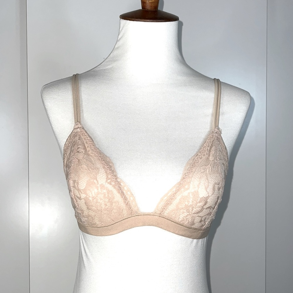 Anemone beige lace bralette